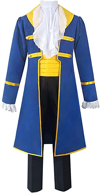 Photo 1 of LILLIWEEN The Beast Costume Beauty Belle Maid Dress Dan Stevens Halloween Cosplay Outfits Mens Aristocrat Costume SIZE XL 