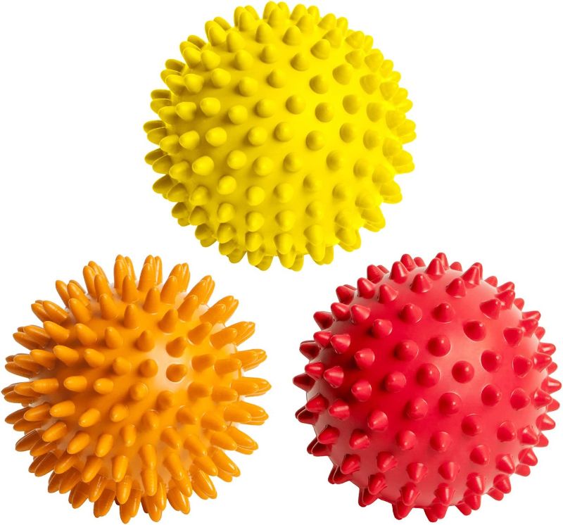 Photo 1 of OCTOROX Spiky Massage Balls for Feet, Back, Hands, Muscles - Firm, Medium and Soft Spiked Massager Rollers for Plantar Fasciitis, Exercise, Neuro-Balance, Physical Therapy, 3-inch