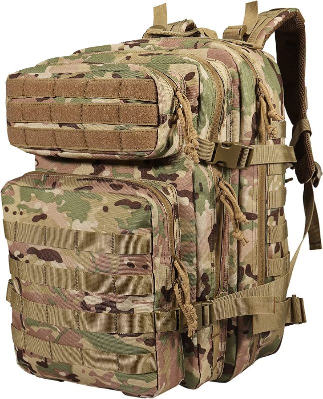 Photo 1 of YAKEDA Tactical Backpack for Men,45L Large 3 Day Army MOLLE Assault Pack Survival Backpack Bug out Bag Backpack