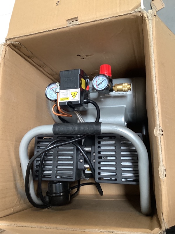 Photo 1 of Light & Quiet 1010S Portable Air Compressor, Silver, 13L x 15W x 13H