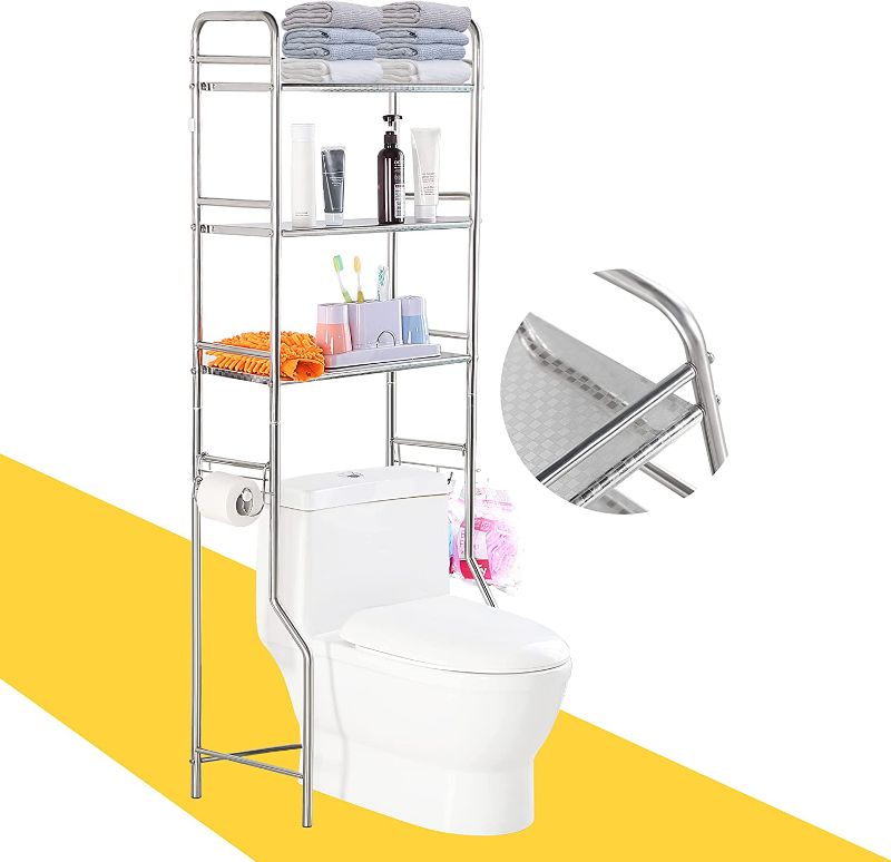 Photo 1 of susunnus Over The Toilet Storage 3 Tier,Over The Toilet Shelf,Over Toilet Bathroom Organizer,Over Toilet Shelf,Stainless Steel,Over Washer and Dryer Shelves,Bathroom Shelves Over Toilet