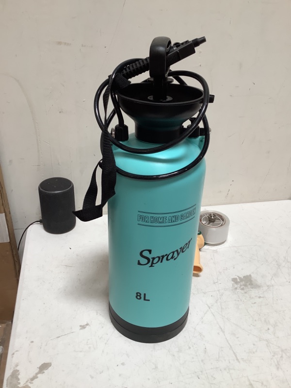 Photo 2 of CLICIC Lawn and Garden Portable Sprayer 2 Gallon- Pump Pressure Sprayer Includes Shoulder Strap Blue