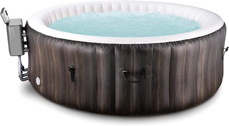 Photo 1 of EVAJOY Inflatable Hot Tub, Portable Inflatable Hot Tub with Built-in LED, Electric Heater Pump, Hot Tub Spa with 140 Air Jets, 4-6 Adults, for Backyard, Garden, Indoor