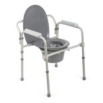 Photo 1 of Guardian 3-in-1 Elongated Steel Folding Bedside Commode