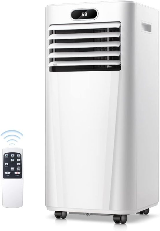 Photo 1 of Joy Pebble Portable Air Conditioner 8000 BTU, 3-in-1 Portable AC Unit with Fan & Dehumidifier Cools up to 350 sq. ft, Energy Saving Portable AC with ECO Mode, 24H Timer, Remote Control & Window Kit