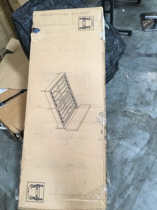Photo 3 of ZINUS Omkaram Upholstered Platform Bed Frame / Mattress Foundation / Wood Slat Support / No Box Spring Needed / Easy Assembly, Full