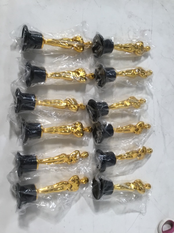 Photo 2 of Bedwina 6" Gold Award Trophies - Pack of 12 Bulk Golden Statues Party Award Trophy, Party Decorations and Appreciation Gifts