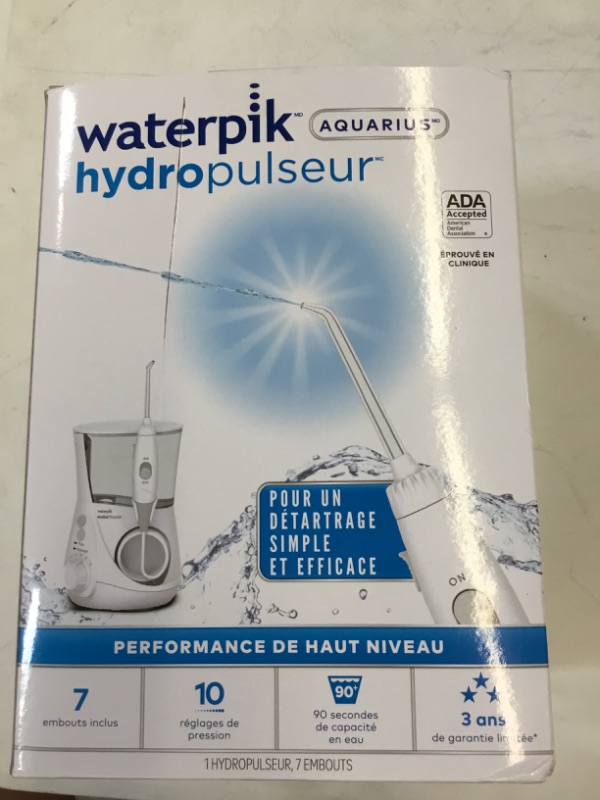 Photo 1 of Waterpik Aquarius Water Flosser Professional For Teeth, Gums, Braces, Dental Care, Electric Power With 10 Settings, 7 Tips For Multiple Users And Needs, ADA Accepted, White WP-660