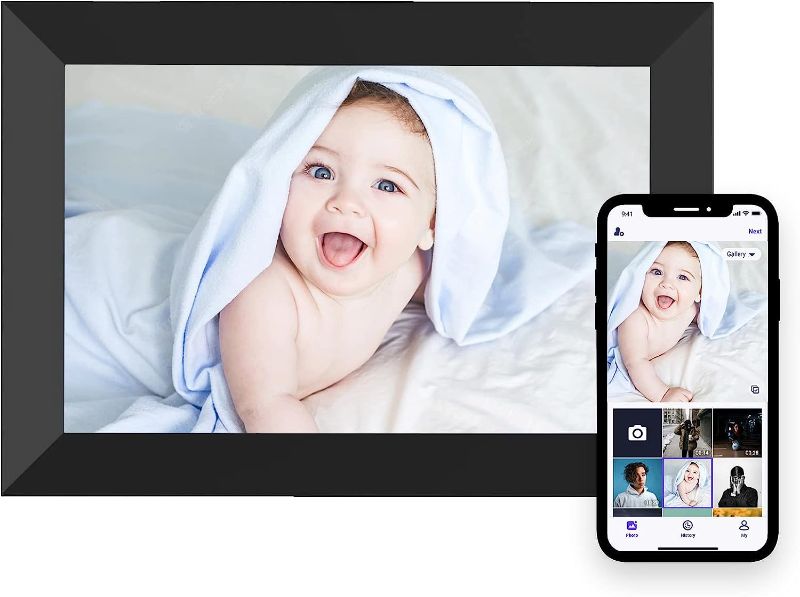 Photo 1 of Digital Photo Frame WiFi 10.1 Inch Smart Digital Picture Frame with 1280x800 IPS Touch Screen, Auto-Rotate and Slideshow, Easy Setup to Share Moments Via APP from Anywhere Anytime