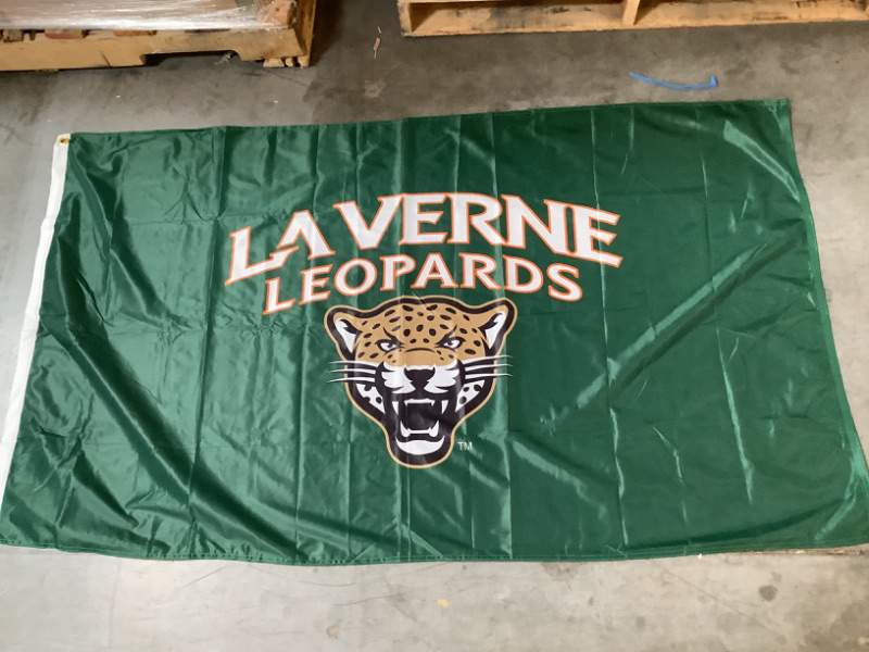 Photo 2 of University of La Verne Flag Leopards LV Flags Banners 100% Polyester Indoor Outdoor 3x5