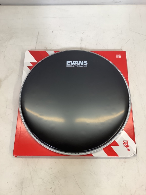 Photo 2 of Evans Hydraulic Drum Heads - TT12HBG - Drum Head with Layer of Oil - Supresses Unwanted Overtones - Ideal for Rock, Metal, & Funk - Black, 12 Inch 12-inch Black