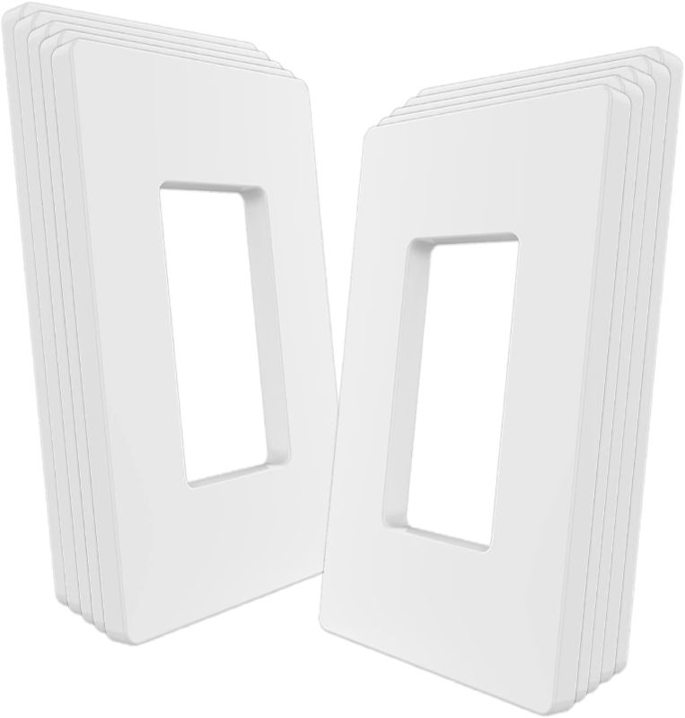 Photo 1 of ENERLITES Screwless Decorator Wall Plates Child Safe Outlet Covers Size 1-Gang 468 H x 293 L Unbreakable Polycarbonate Thermoplastic 