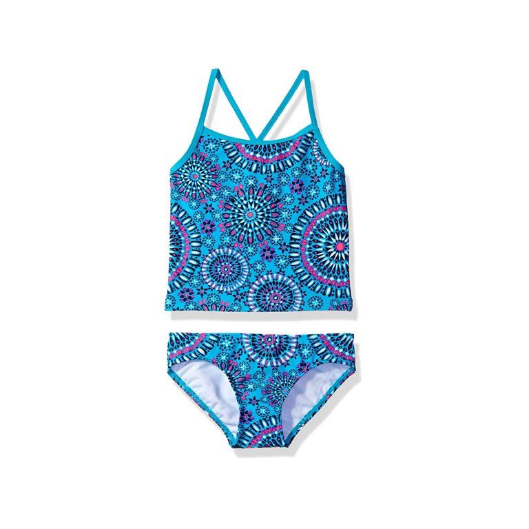 Photo 1 of Kanu Surf Little Girls' Melanie Beach Sport 2-Piece Banded Tankini Swimsuit Size 14