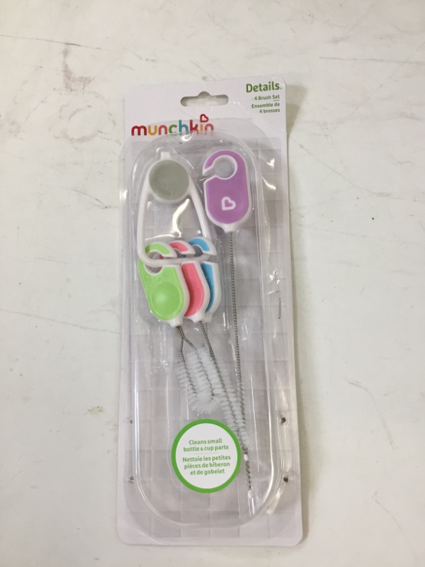 Photo 2 of Munchkin Bottle and Cup Cleaning Brush 4 Piece Set with Key Ring