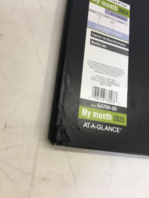 Photo 3 of AT-A-GLANCE 2023 Monthly Planner, DayMinder, 14 Month Calendar, 8" x 11-3/4", Large, Monthly Tabs, Hardcover, Black (G470H00) Large 2023 New Edition