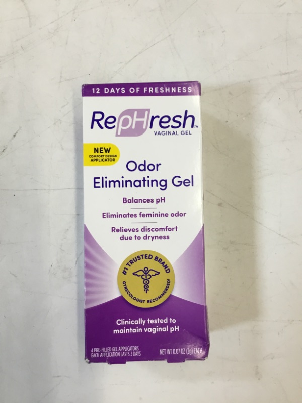 Photo 2 of RepHresh Odor Eliminating Vaginal Gel, 4ct (0.07oz) Odor Eliminating Gel