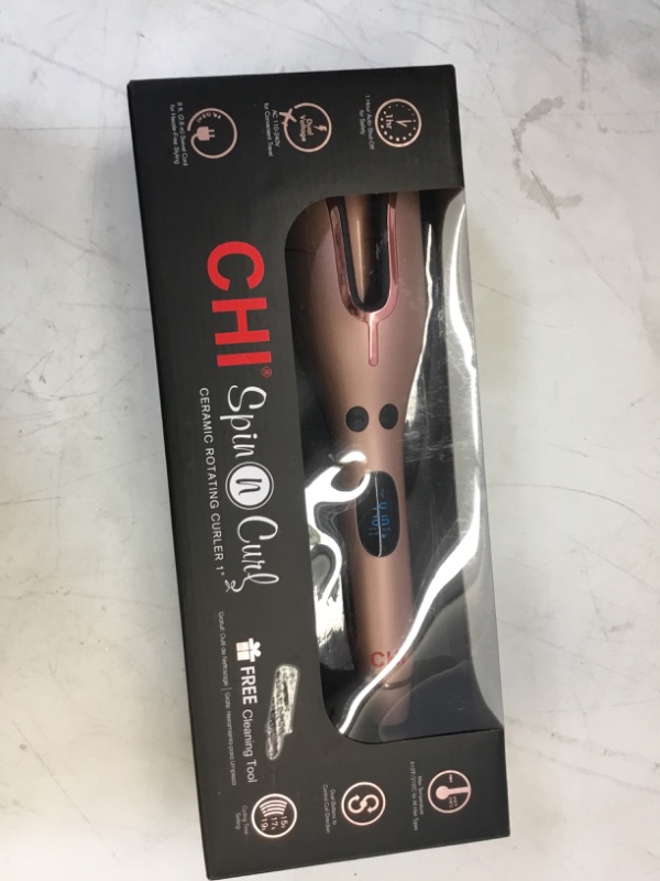 Photo 2 of CHI Spin N Curl Special Edition Rose Gold Hair Curler 1". Ideal for Shoulder-Length Hair between 6-16” inches.