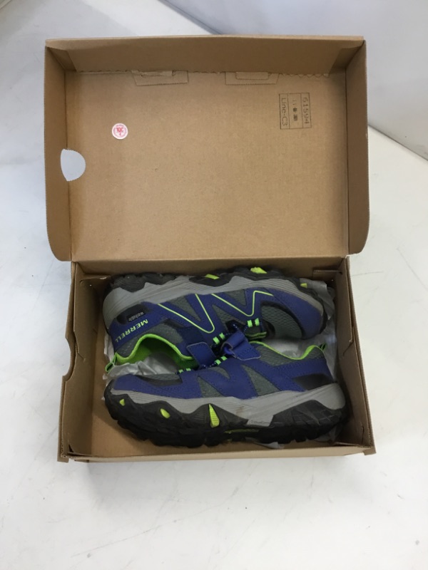 Photo 2 of Merrell Kid's Trail Quest Hiking Sneaker 13 Big Kid Blue/Green