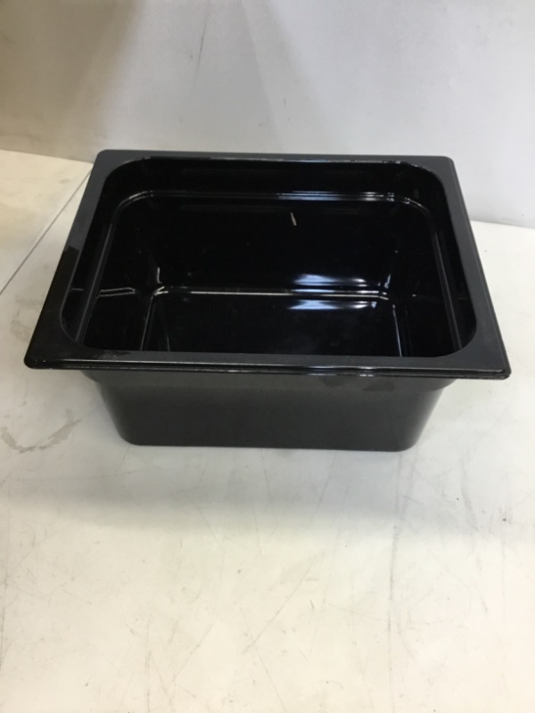 Photo 2 of Carlisle FoodService Products 10222B03 StorPlus Half Size Polycarbonate Food Pan, 6" Deep, Black