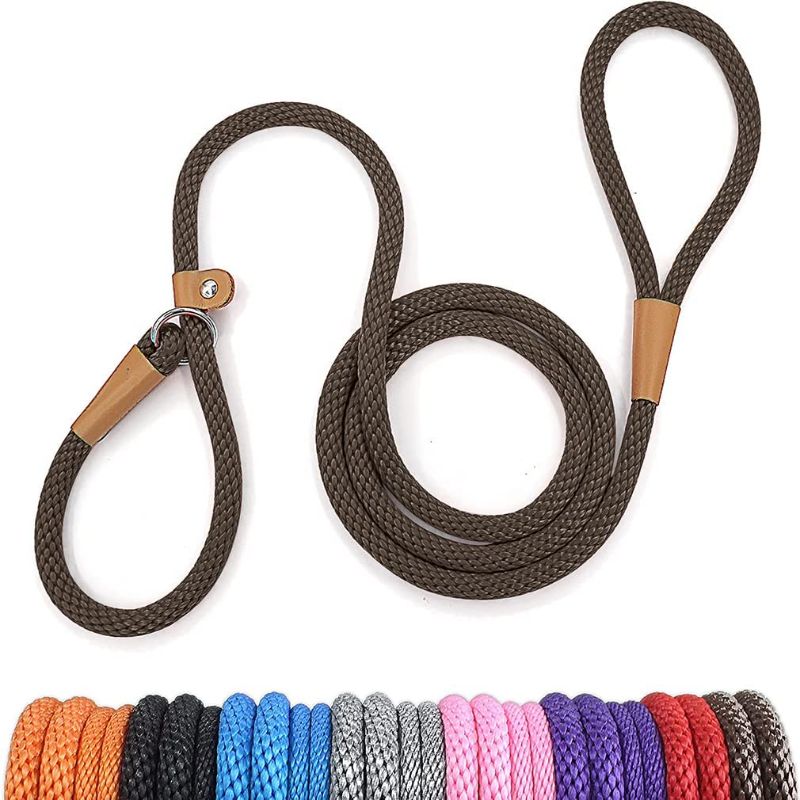 Photo 1 of lynxking Dog Leash Slip Lead Snap Hook Rope Leash Strong Heavy Duty Braided Dog Training Leash No Pull Training Lead Leashes for Medium Large and Small Dogs