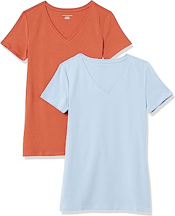 Photo 1 of Amazon Essentials Women's Classic-Fit Short-Sleeve V-Neck T-Shirt