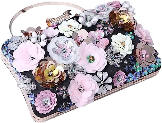 Photo 1 of Handmade Flower Evening Bag Women Fashion Luxury Party Handbags Wedding Bag Floral Bag Purses and Handbags Clutch bag