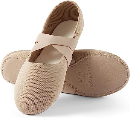 Photo 1 of SANGEESON Ballet Shoes for Women(Leather Full Sole, Arch Support, Breathable), Jazz Shoes, Ballerina Shoes, Dance Shoes Women for Beginner SIZE 11