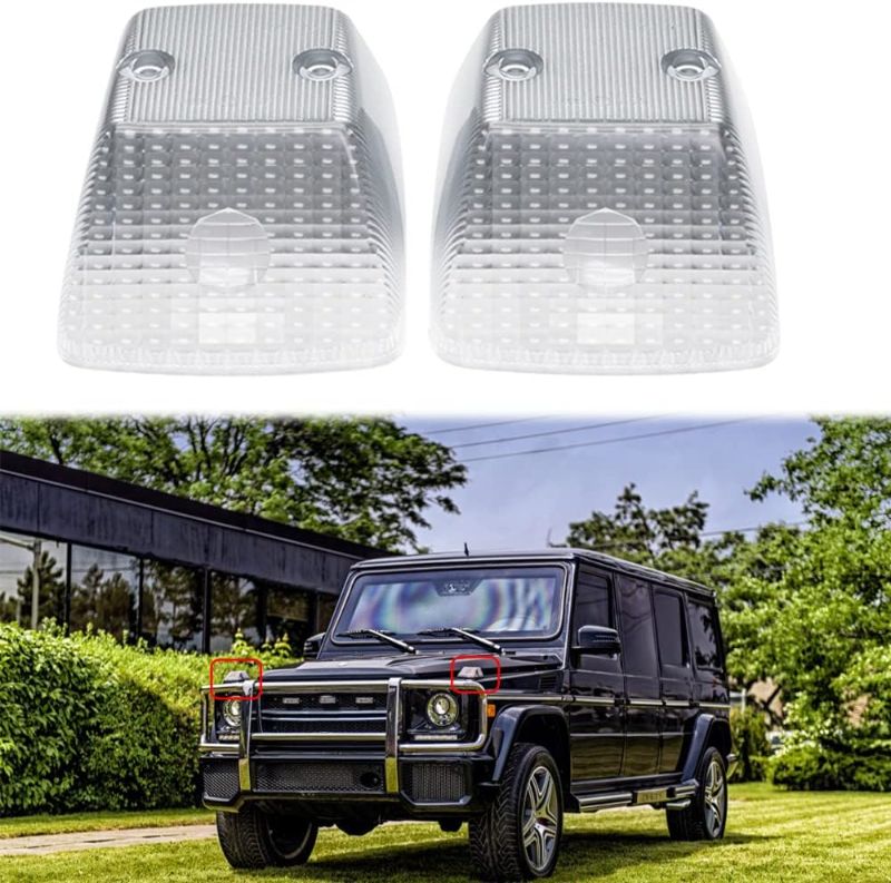 Photo 1 of Mingrui test W463 Front Turn Signal Lamp Housing Lens for Mercedes Benz G-Class W460 W461 W463 1980-2018 Side Marker Light Covers Clear Lens