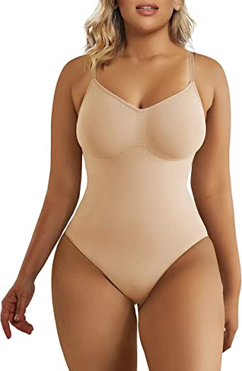 Photo 1 of SHAPERX Bodysuit for Women Tummy Control Shapewear Seamless Sculpting Thong Body Shaper Tank Top L/XL