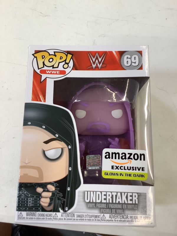 Photo 2 of Funko POP WWE: Phantom Undertaker - Purple Glow in The Dark Figure, Amazon Exclusive, (51401)