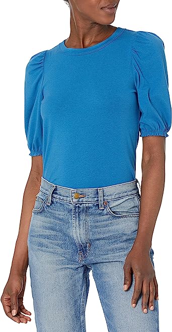 Photo 1 of Amazon Essentials Women's Classic-Fit Puff Short-Sleeve Crewneck T-Shirt XXL
