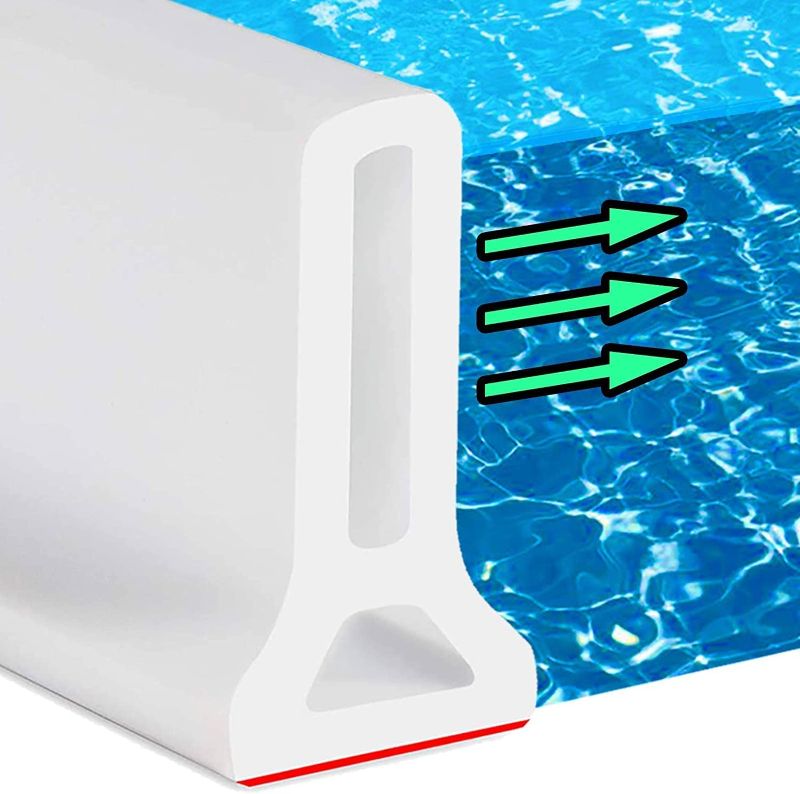 Photo 1 of Hi-Na 6ft Collapsible Shower Threshold Water Dam Water Barrier for Shower and Water Stopper Keeps Water Inside Water Threshold for Wet and Dry Separation