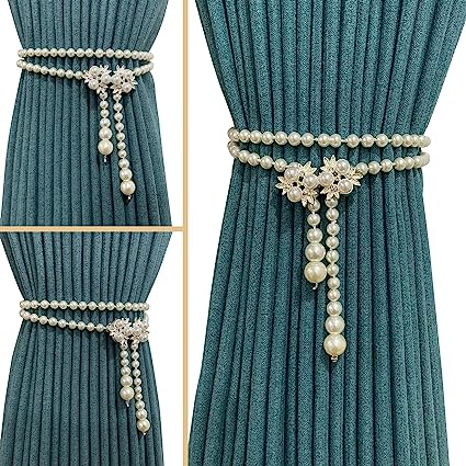 Photo 1 of Kintyno Curtain Tiebacks 2pcs, Elegant Curtain Tie Backs, White Bead Curtain Holdbacks,Pearl Curtain Ties for Home Office Decorative
Visit the Kintyno Store