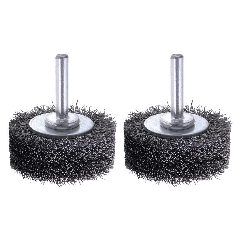 Photo 1 of 2 Pack Wire Wheel Brush Wire Wheel Brush for Drill Attachment, Rocaris 2 Inch Heavy Duty Wire Brushes Removal Paint Rust & Corrosion, 0.0118" Carbon Steel Wire, 1/4in Shank, 20000RPM