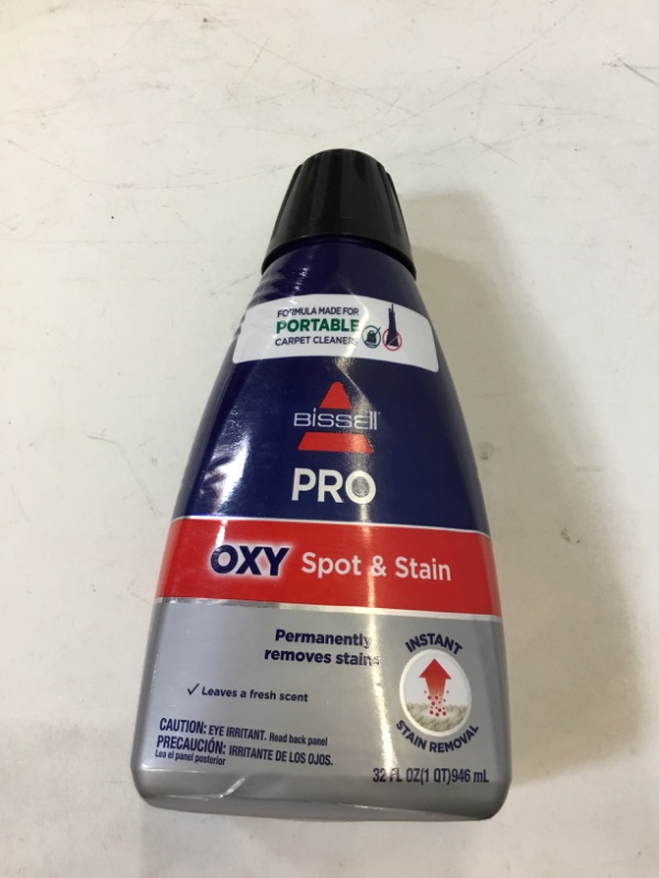 Photo 2 of Bissell Professional Spot and Stain + Oxy Portable Machine Formula, 32 oz, 1-Pack, 32 Fl Oz Single