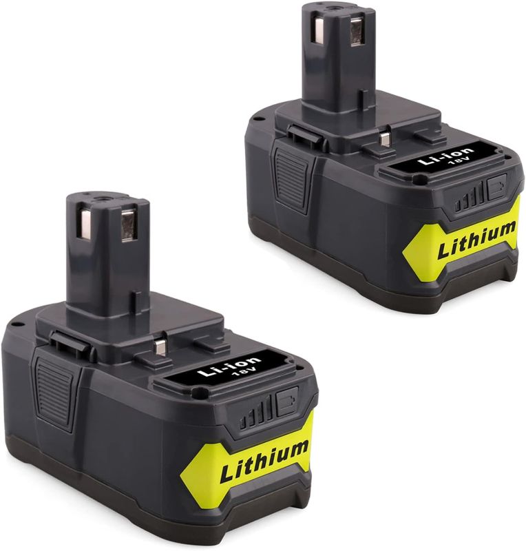 Photo 1 of KYON P108 18Volt 6.5Ah Replacement Battery Compatible with Ryobi 18V Lithium Battery P102 P103 P104 P105 P107 P108 P109 P190 P122 Cordless Tool Battery Pack TBP108 (2Pack)