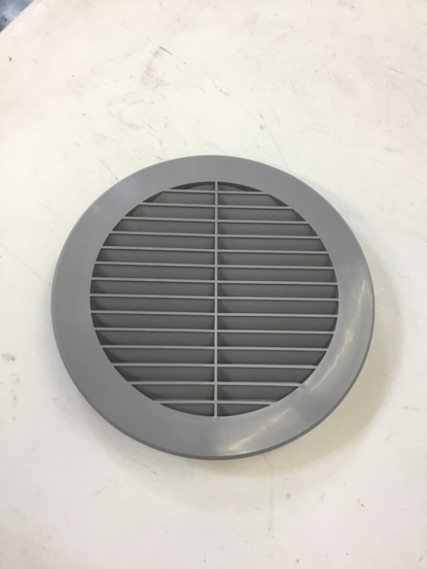 Photo 1 of Vent Systems 6'' Inch Grey Soffit Vent Cover - Round Air Vent Louver - Grill Cover - Built-in Insect Screen - HVAC Vents for Bathroom, Home Office, Kitchen - Pack of 1
