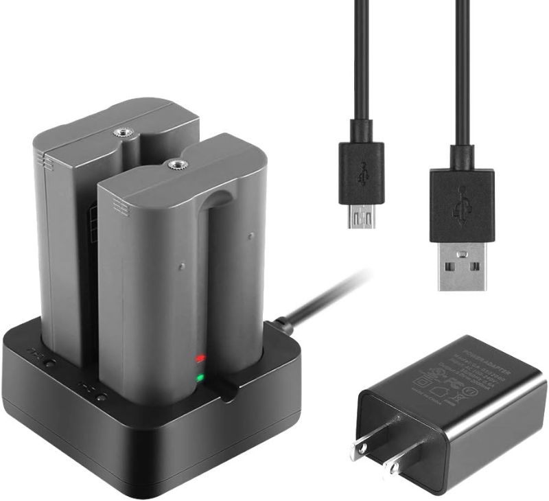 Photo 1 of Rechargeable Batteries (2-Pack) and Dual Charging Station for Ring Video Doorbell 2, Ring Spotlight Cam Battery, All-New Ring Stick Up Cam Battery, Ring Spotlight Cam Solar