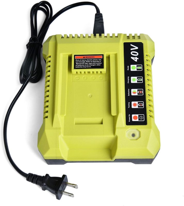 Photo 1 of KUNLUN OP401 40-Volt Lithium-Ion Battery Charger for Ryobi 40V OP4050A OP4026 OP40601 OP4040 OP4030 OP4015 OP40201 Li-ion Battery