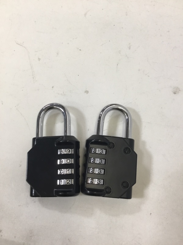 Photo 2 of 2 SET Combination Padlock 4-Digit Outdoor Weatherproof Security School Lock Travel
