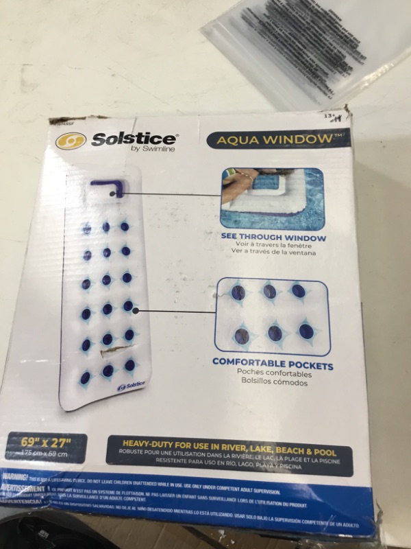 Photo 2 of Solstice by Swimline French Style Window Mattress, 79"L x 29"W Window Pool Pocket Mattress (Single)