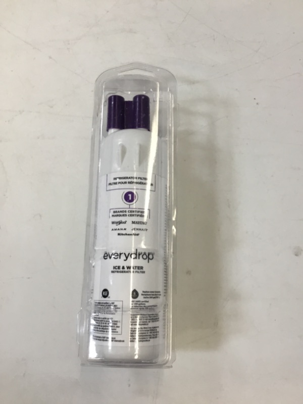 Photo 2 of everydrop by Whirlpool Ice and Water Refrigerator Filter 1, EDR1RXD1, Single-Pack , Purple