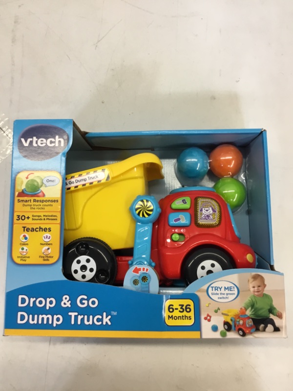 Photo 2 of VTech Drop and Go Dump Truck, Yellow Standard Packaging Yellow