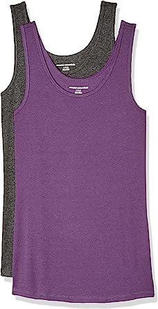 Photo 1 of Amazon Essentials Women's Slim-Fit Tank, Pack of 2