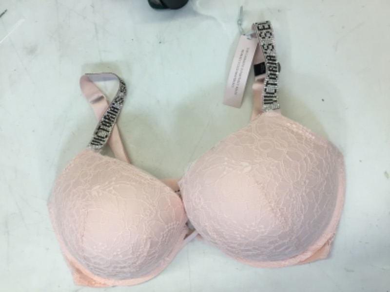 Photo 2 of Victoria's Secret Lace Rhinestone Strap Push Up Bra 38D