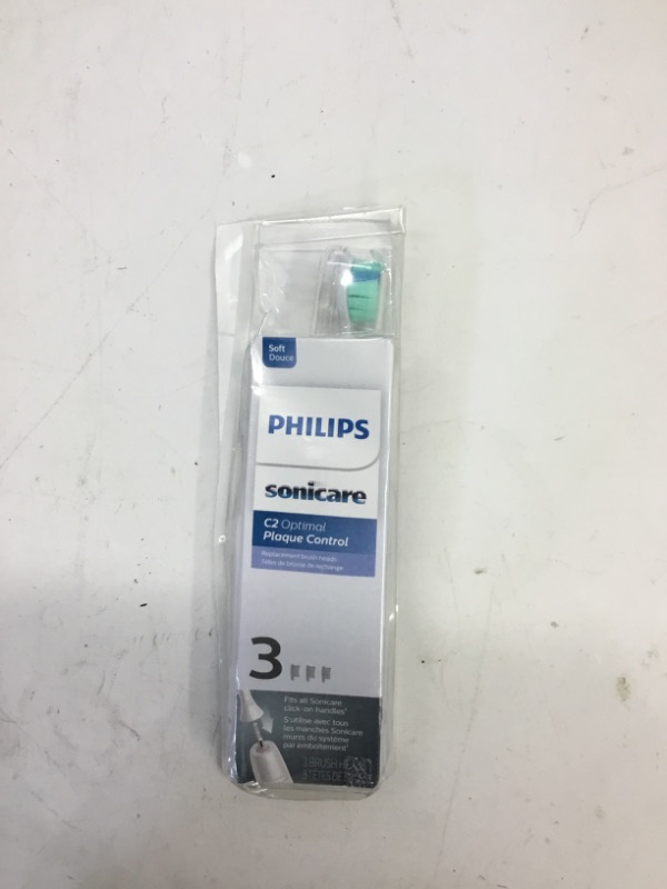 Photo 2 of Philips Sonicare Genuine C2 Optimal Plaque Control Toothbrush Heads, 3 Brush Heads, White, HX9023/65