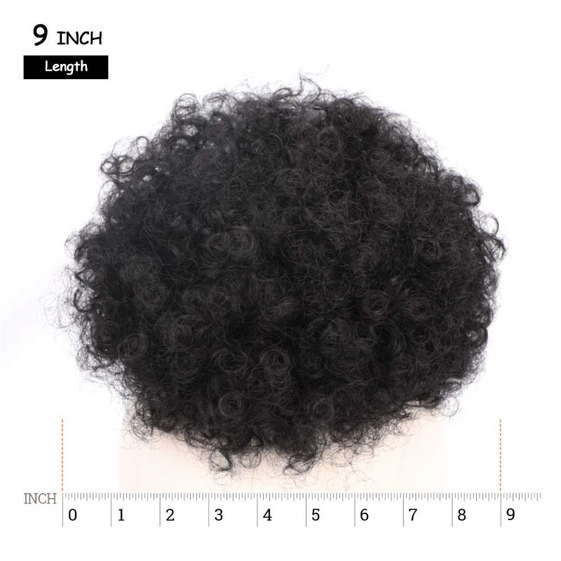 Photo 1 of Afro Puff Drawstring Ponytail Kinky Curly Bun Hair Synthetic Short Extensions Hairpieces Updo Hair for Black Women Girls