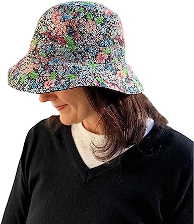 Photo 1 of Raindrops Rain Cap Womens Bucket Hat | Reversible | Waterproof Wide Brim Boonie Style Rain Hat Lightweight & Adjustable Outdoor Beach Fishing Hiking Garden Beach Sun Protection