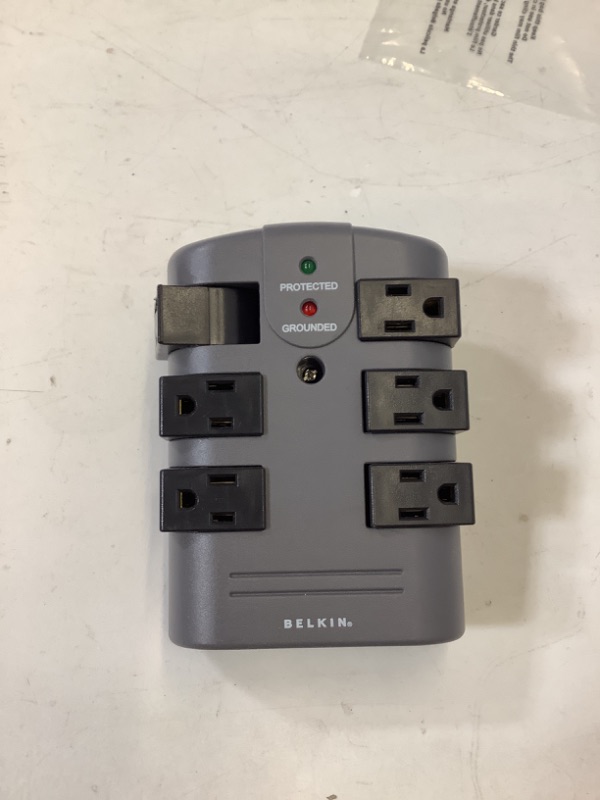 Photo 2 of Belkin Components : Surge Protect,Wall mount,6 Rotating Outlets,1080 Joules ,Gray 