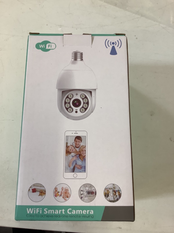 Photo 1 of DocSmart Light Bulb Security Cameras, 2K Outdoor Wireless 360°Pan/Tilt IP Light Socket Cameras for Home Security with IP65 Color Night Vision Auto Tracking Siren Alarm Two Way Audio 2.4GHz